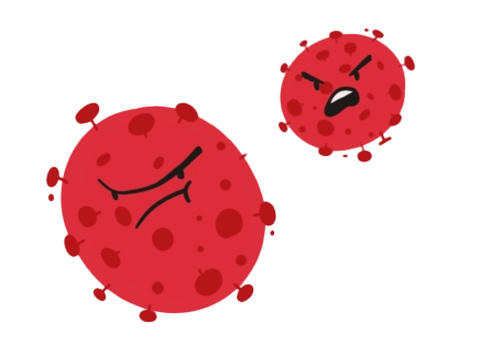 Ilustração de vírus.